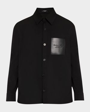 Men's Couture Label Wool Overshirt