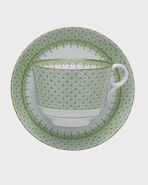 Apple Lace Tea Cup & Saucer Plate