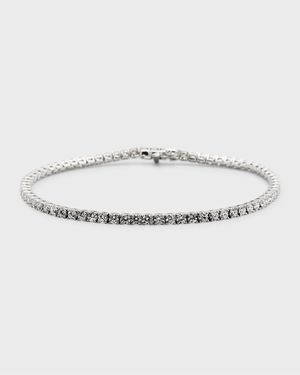 18K White Gold Diamond Tennis Bracelet, 2.95tcw, 7"L