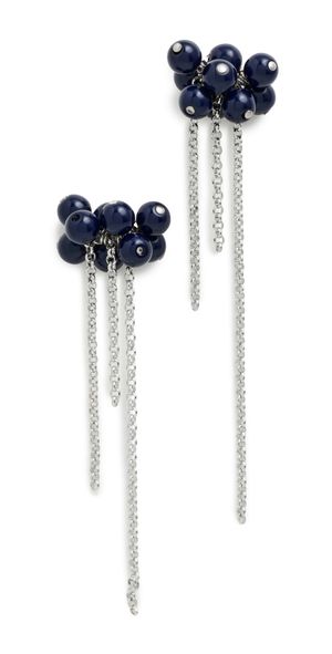 Rachel Comey Bauble Mesh Earrings Navy One Size