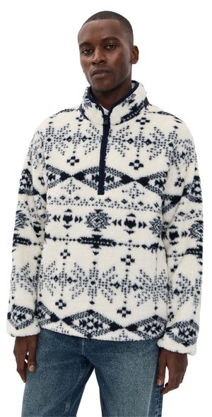 Greyson Grand Teton Sherpa Half Zip Sweatshirt Frost XXL