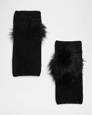 Cashmere Lurex Fingerless Gloves