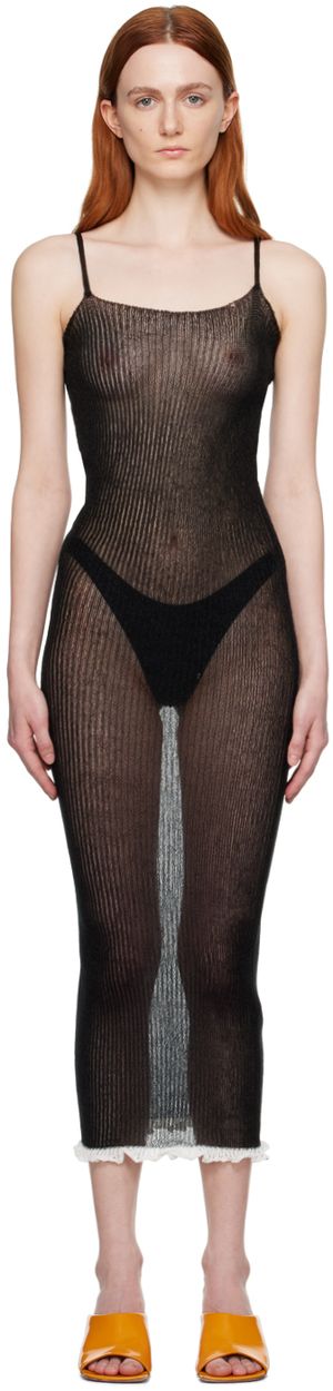 Quira Robe longue noire exclusive à SSENSE