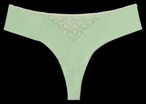 Icone - Tanga en dentelle - Taille L - Vert
