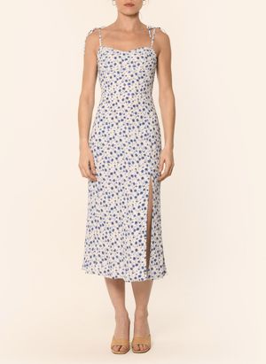 Kookai - Robe midi imprimé - Taille 42 - Bleu