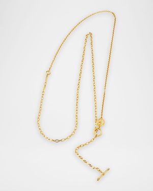Arielle Gold Lariat Toggle Necklace