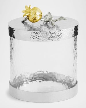Pomegranate Silver & Gold Extra Small Canister