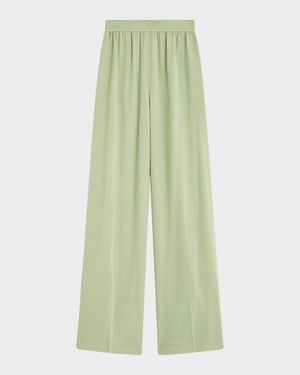 Hulin Wide-Leg Silk Crepe De Soie Trousers