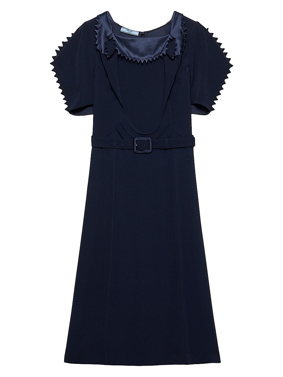 Women's Satin Crepe Dress - Blue - Size 6