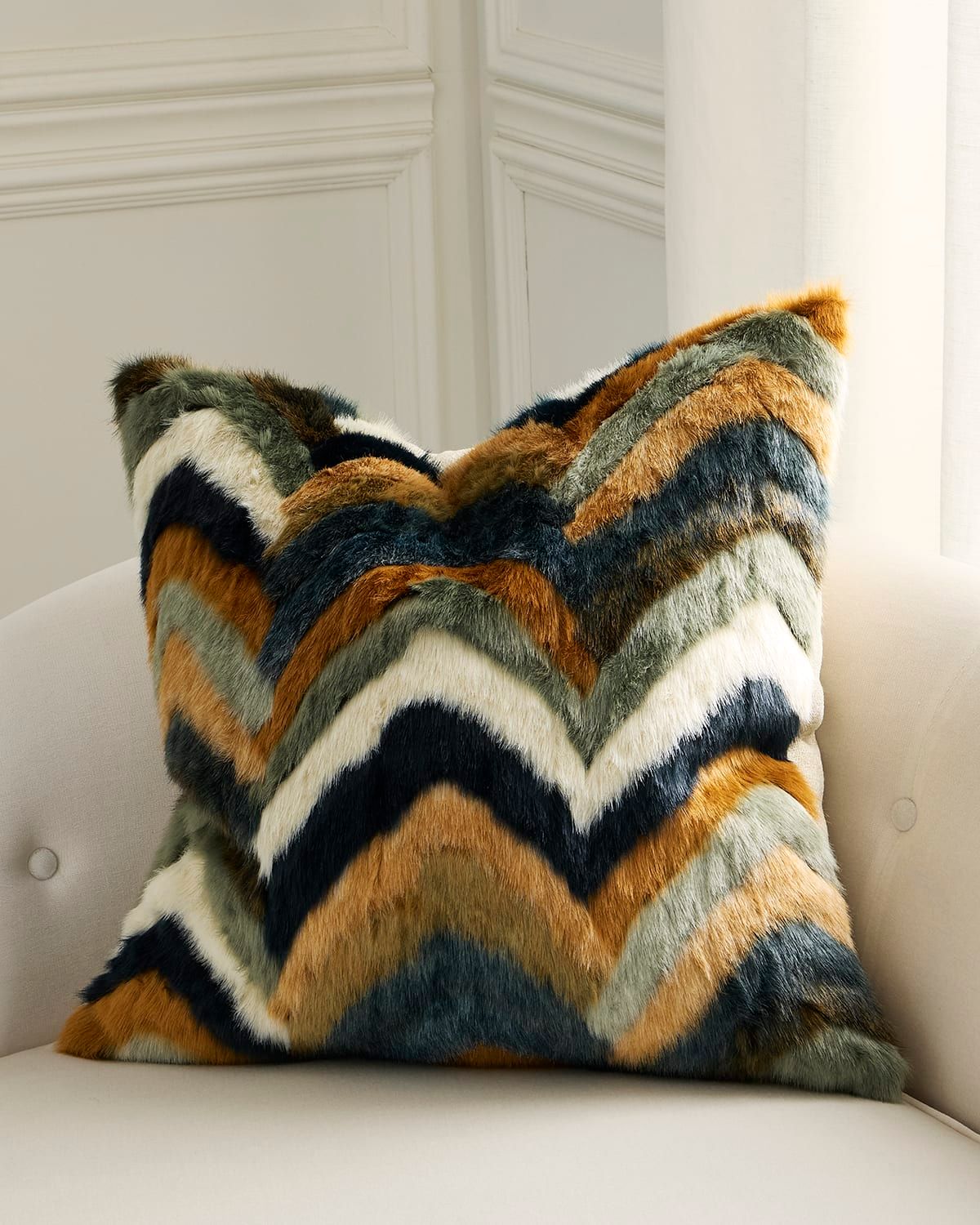 Furdi Faux Fur Pillow, 24" Square