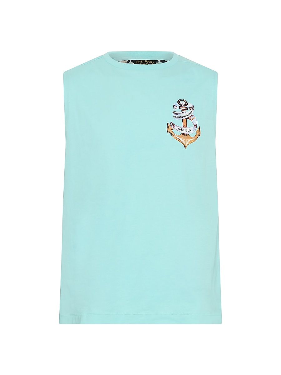 Men's Folk Afloat Sleeveless T-Shirt - Folk Afloat - Size XL