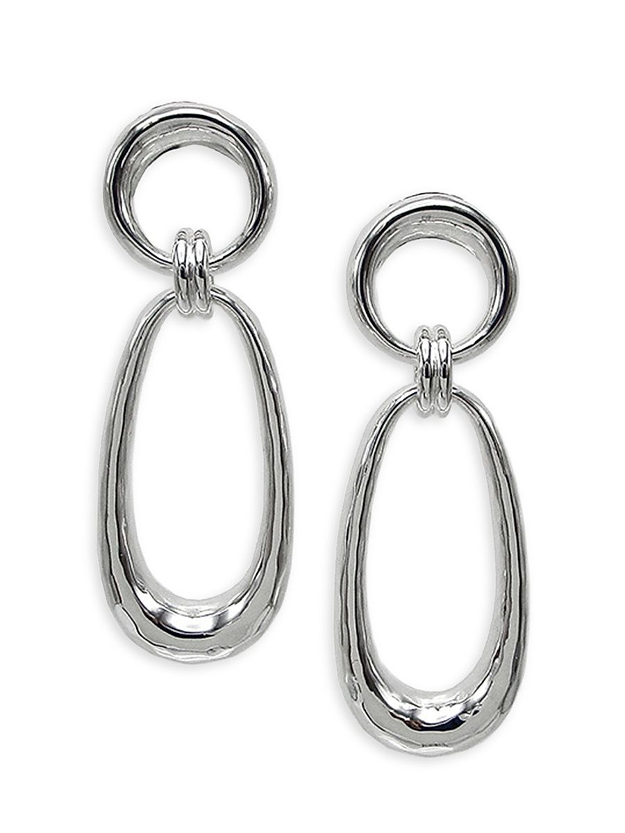 Women's Classico Sterling Silver Door-Knocker Earrings - Silver
