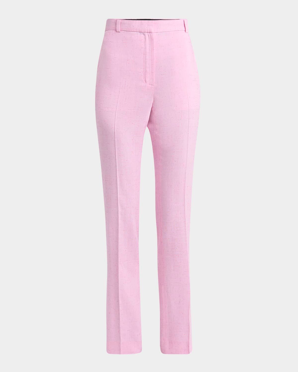 Responsible Viscose-Silk Malfile Straight-Leg Pants