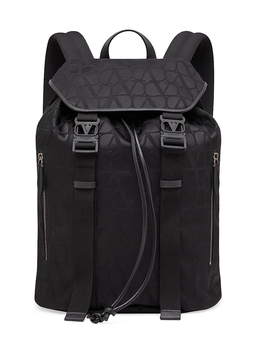 Men's Black Iconographe Nylon Backpack - Black