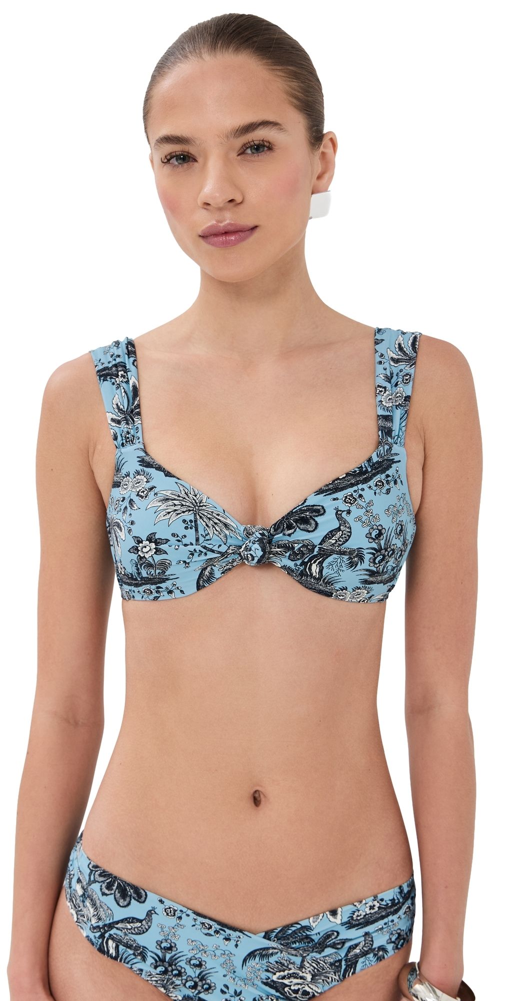 STAUD Janie Bikini Top Sky Toile S