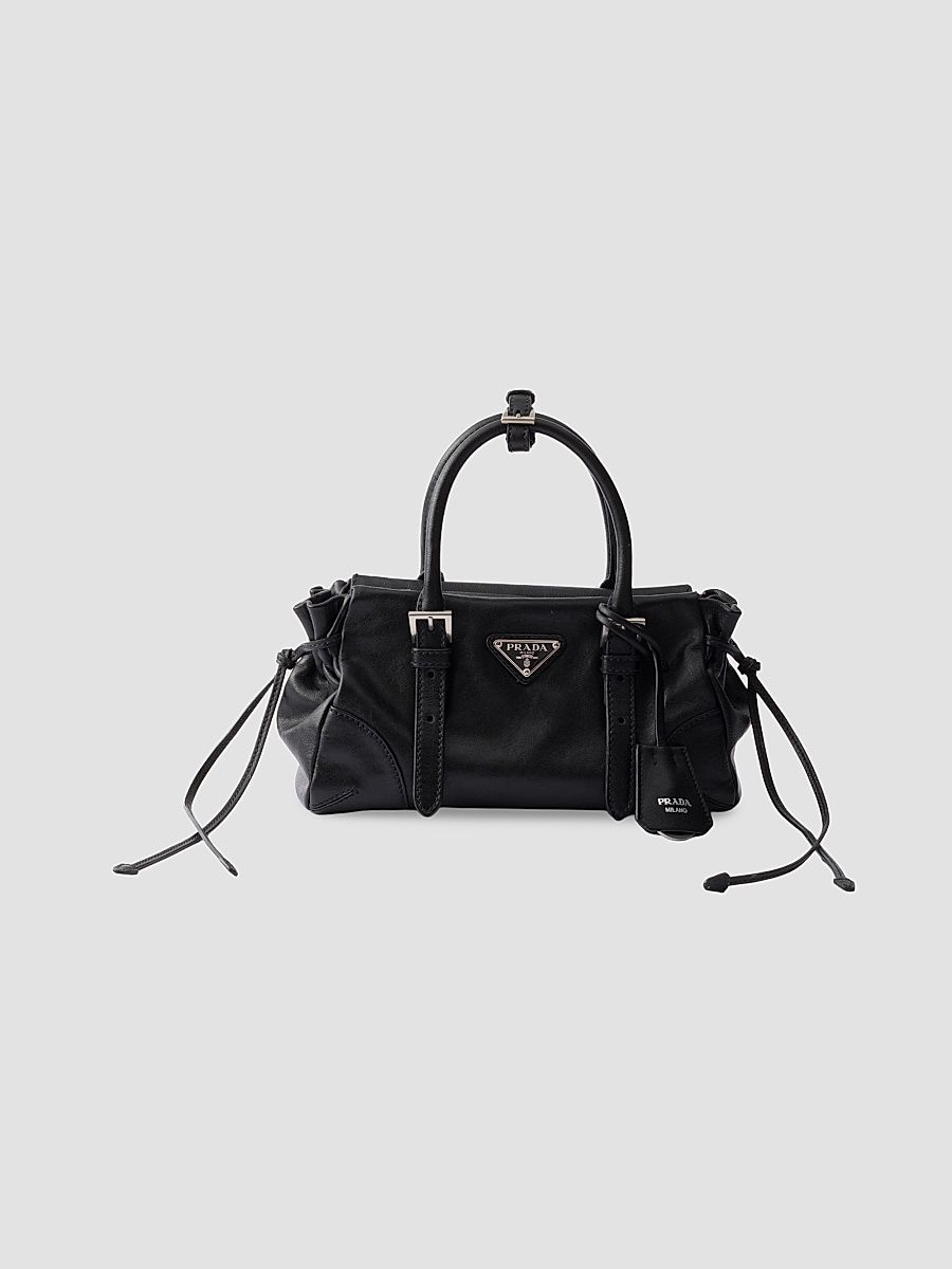 Women's Karin Small Leather Top Handle Bag - Black