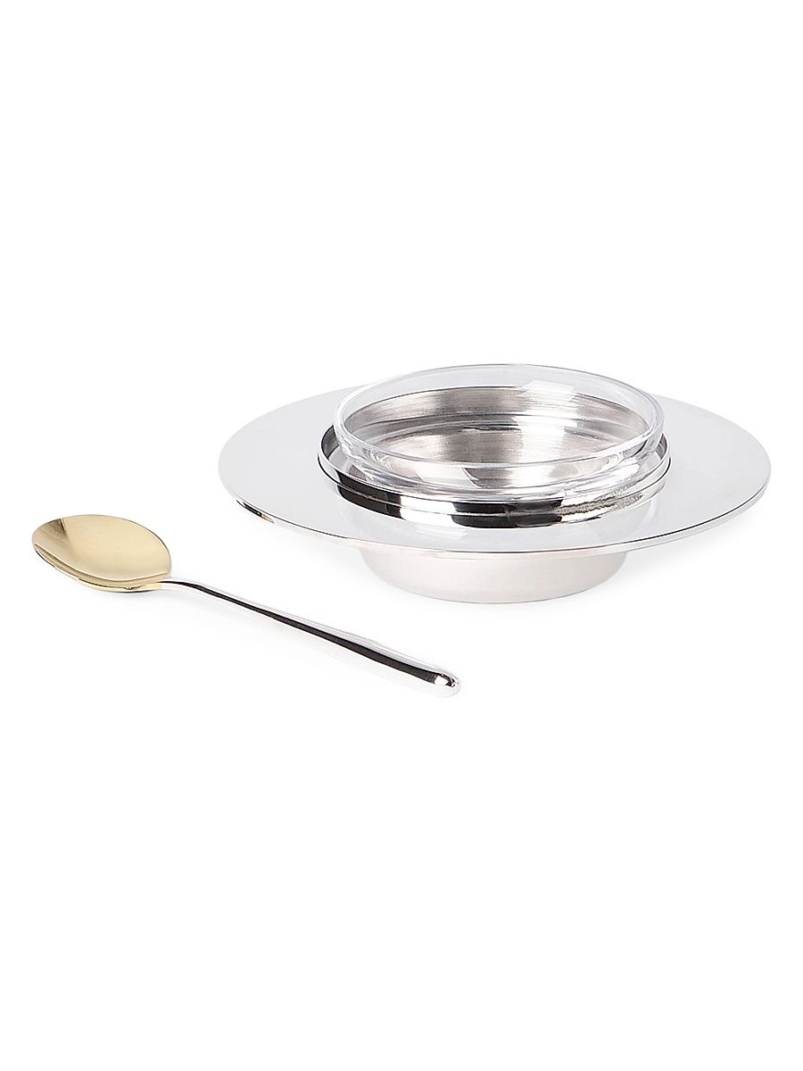 Silver Plated Steel Caviar Set - Silver