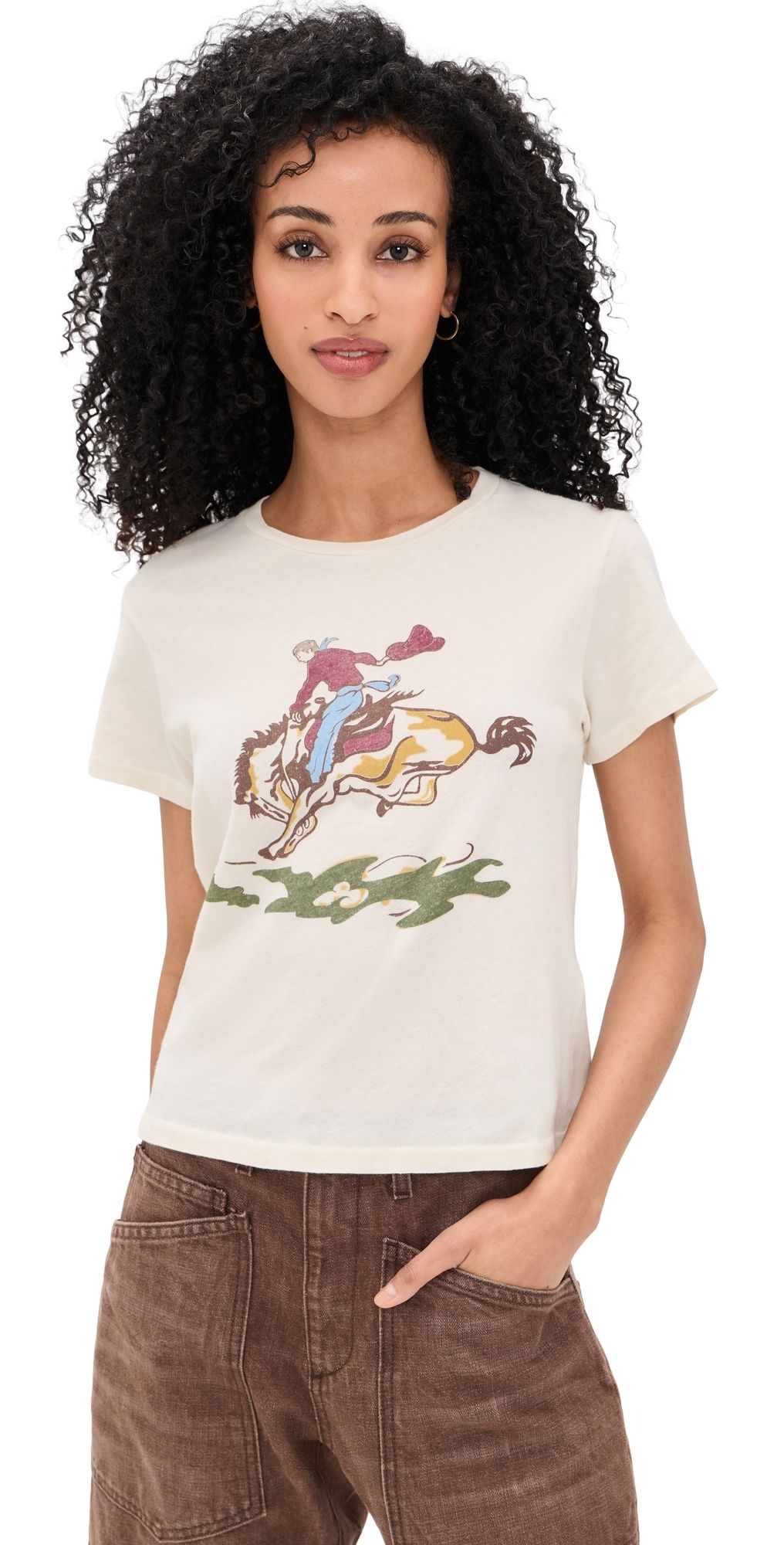 THE GREAT. The Little Tee Washed White 0