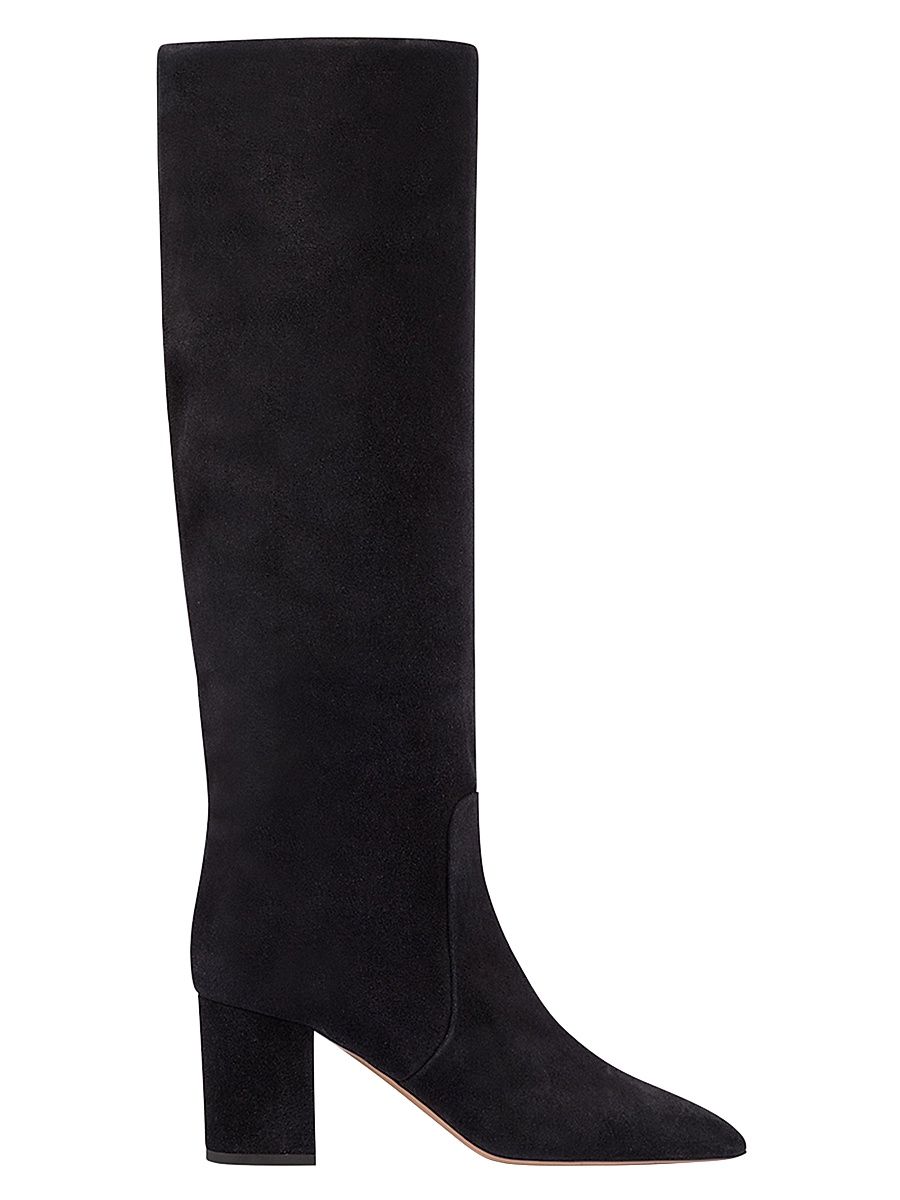 Women's Anja 70MM Suede Knee-High Boots - Black - Size 8.5