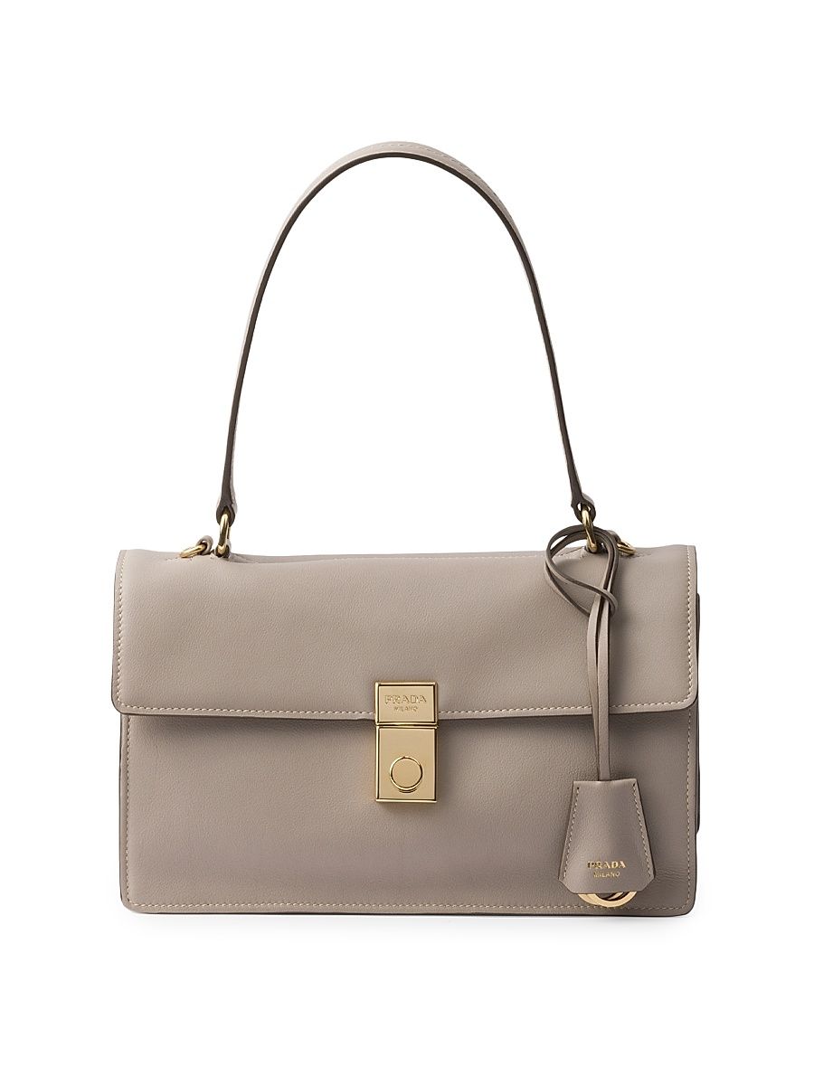 Women's Soft Sound Medium Leather Shoulder Bag - Grey