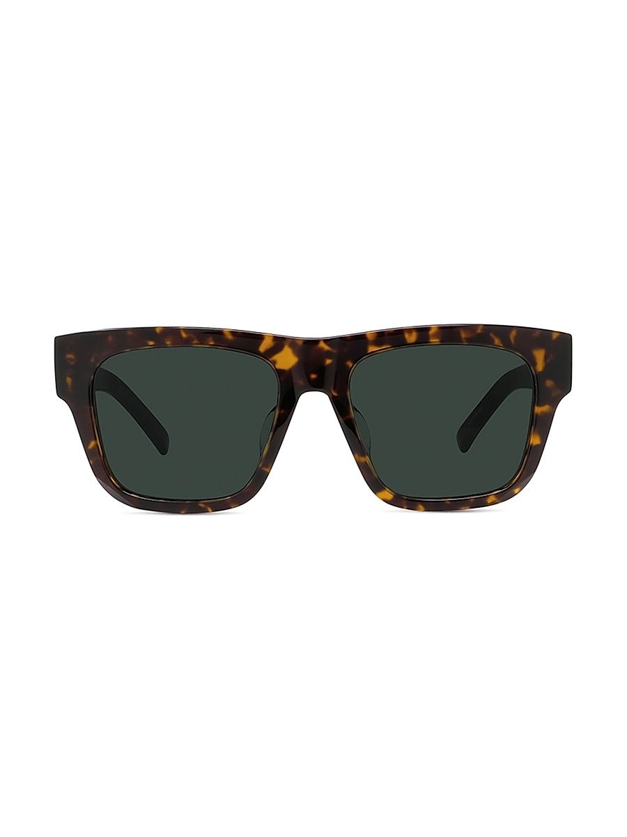 Women's 52MM Square Sunglasses - Dark Havana Green