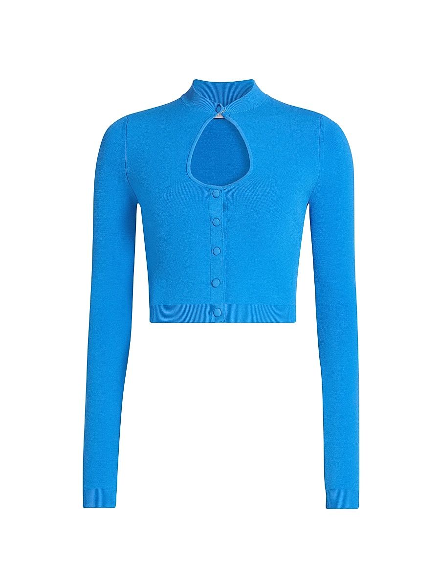 Women's Rue Knit Crop Cardigan - Ocean - Size XL