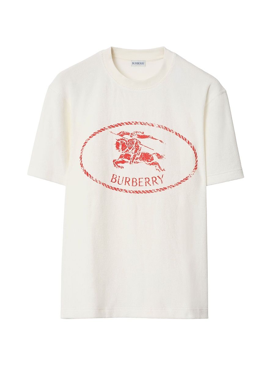 Men's Logo Graphic Cotton-Blend T-Shirt - Chalk - Size Large