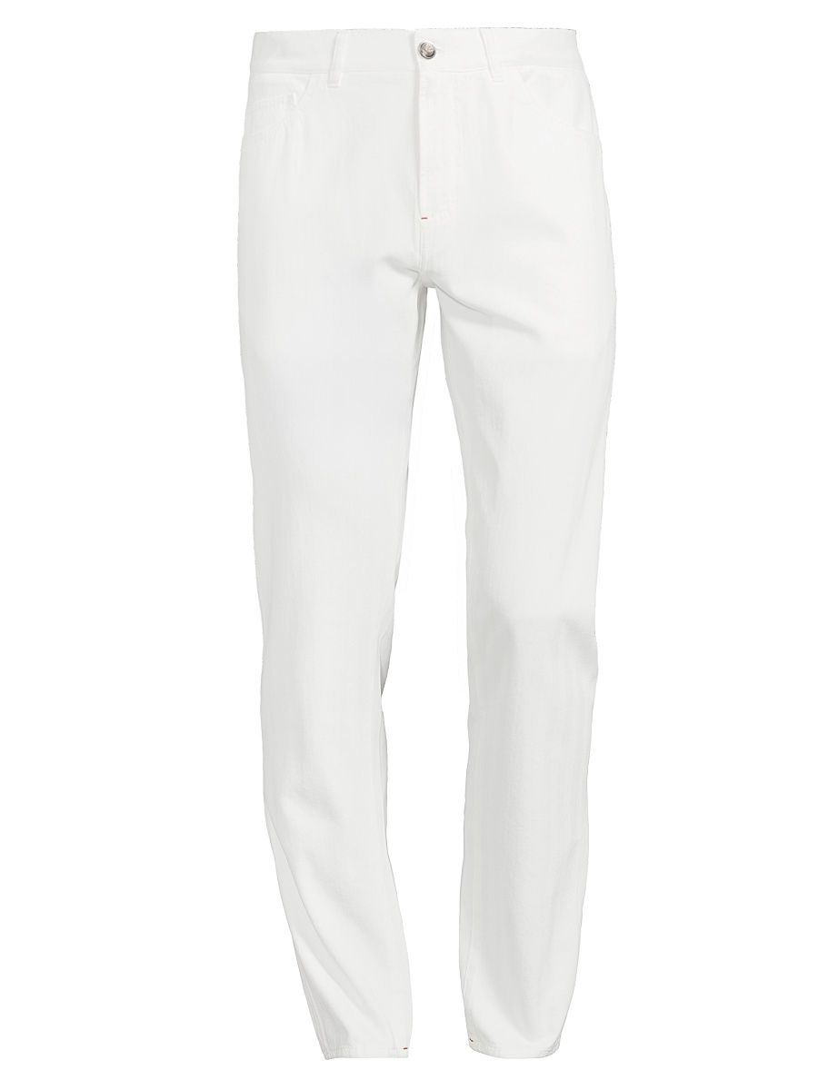 Men's Herringbone Slim-Fit Jeans - Open White - Size 36