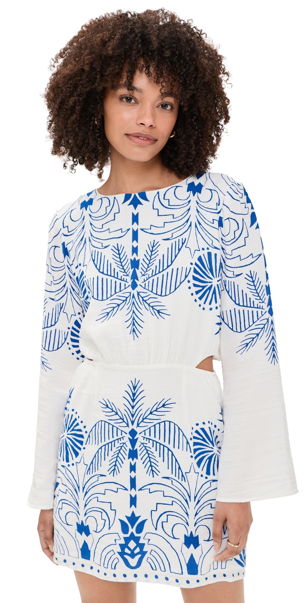 Z Supply Tahina Palm Dress Nautical XL