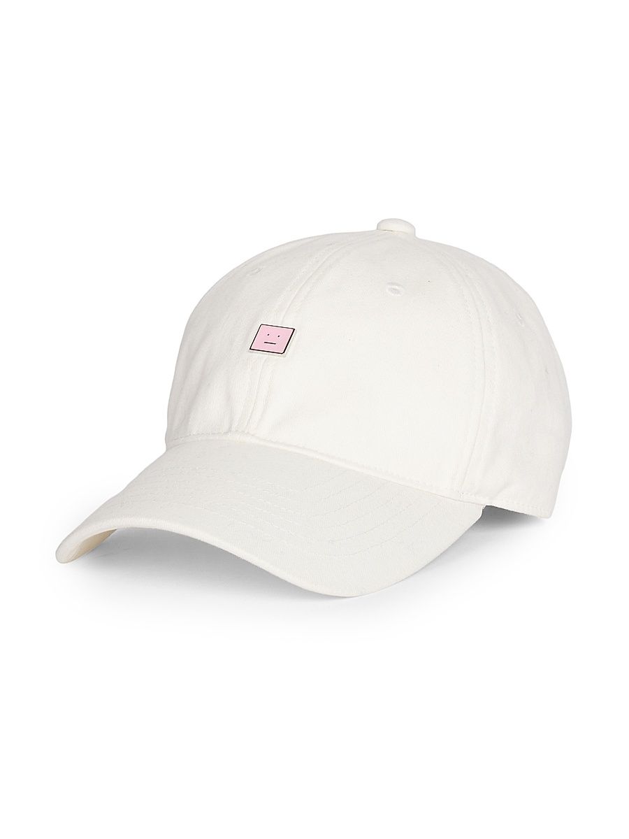 Men's Cunov Face Stud Baseball Cap - White