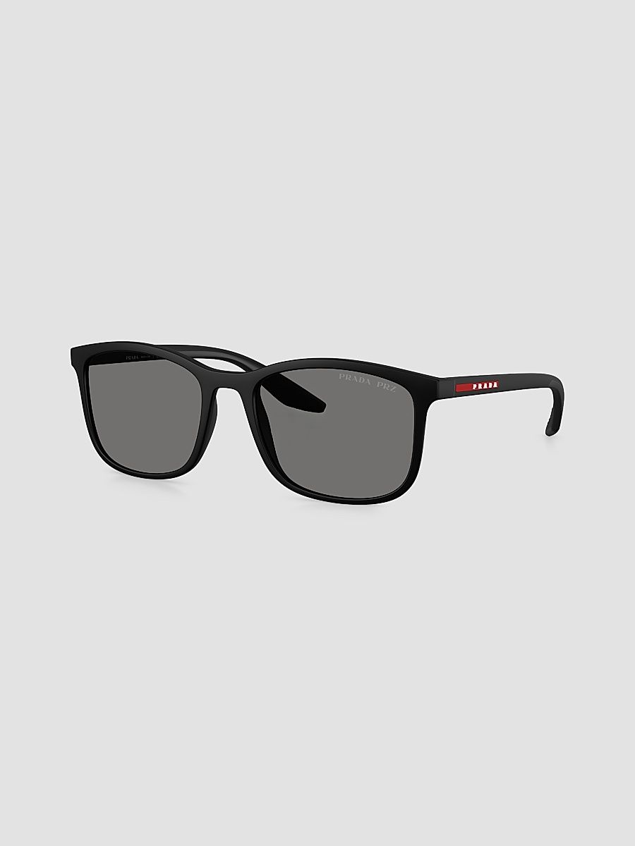 Men's Linea Rossa 56MM Rectangular Sunglasses - Black