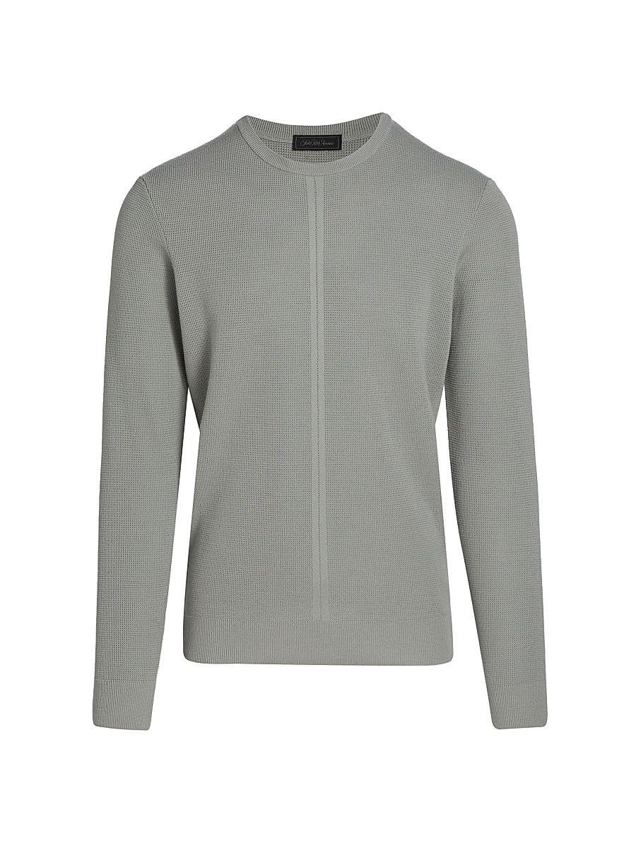 Men's COLLECTION Structure Crewneck Long-Sleeve Shirt - Grey - Size XXL