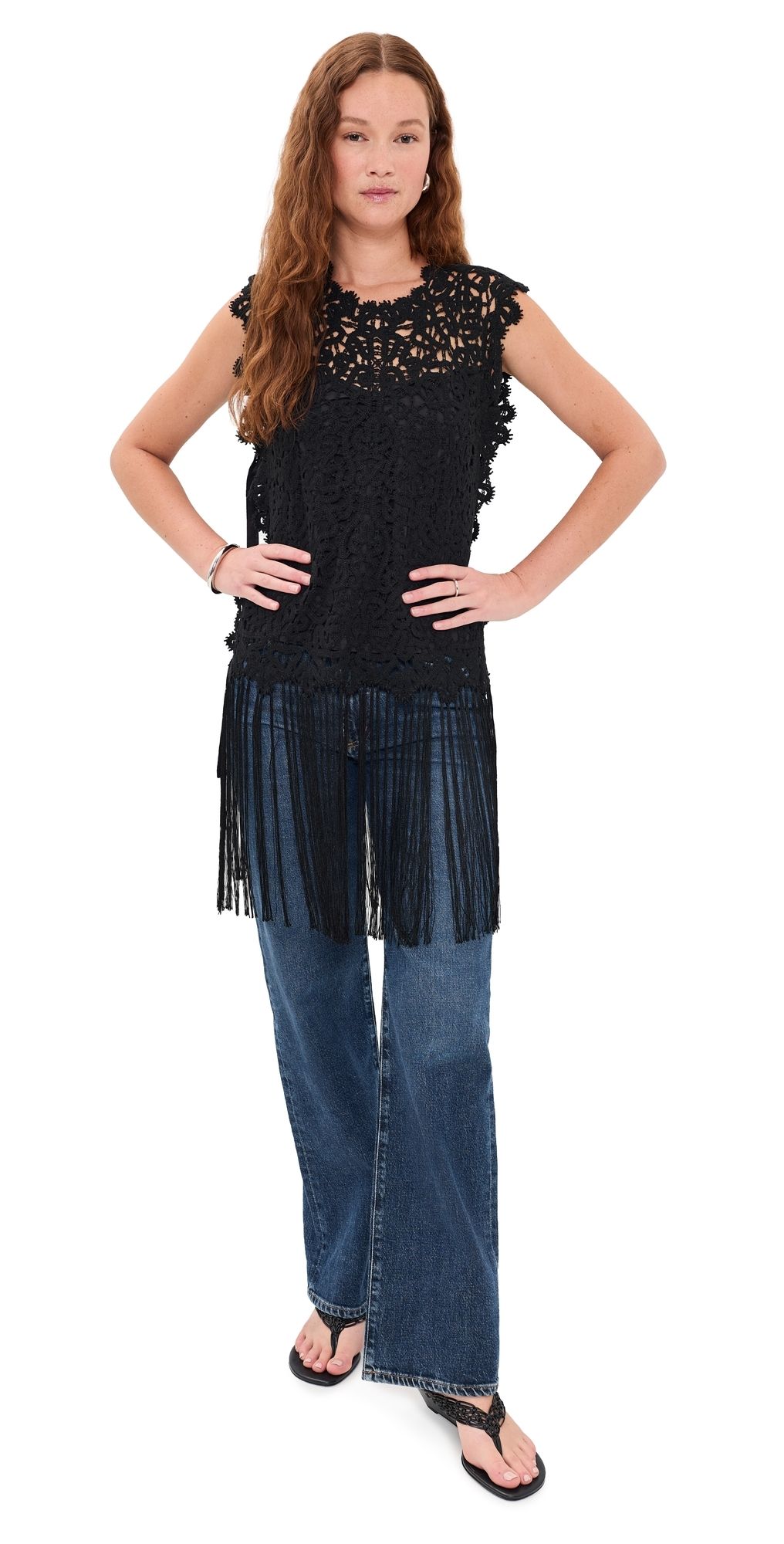 Sea Alina Lace Halter Neck Top Black XS