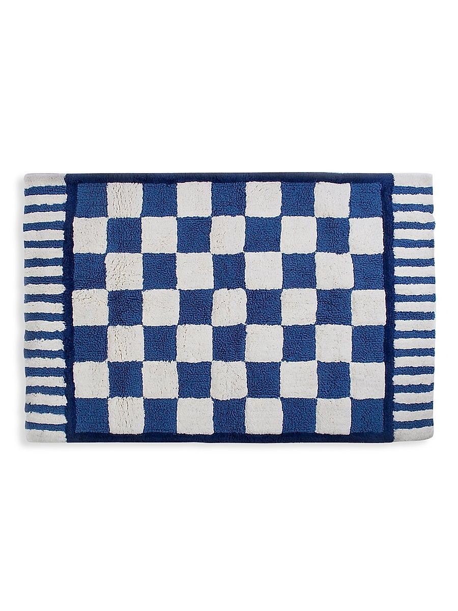 Large Royal Check Bath Mat