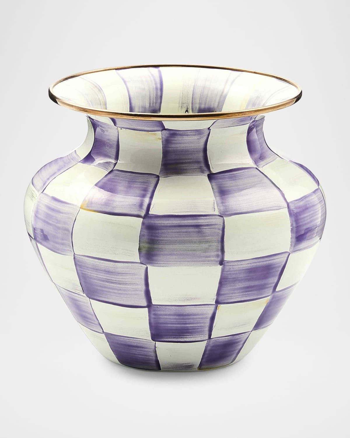 Violet Check Large Vase