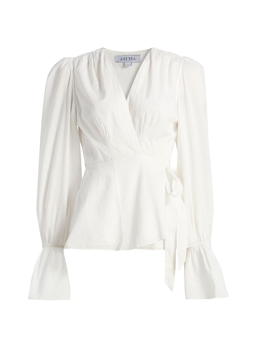 Women's Willow Cotton Voile Top - White - Size XL