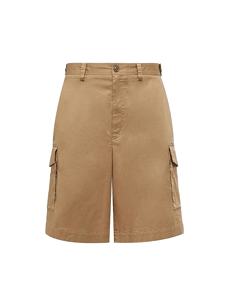 Men's Shorts in Cotton Gabardine - Beige - Size XXL