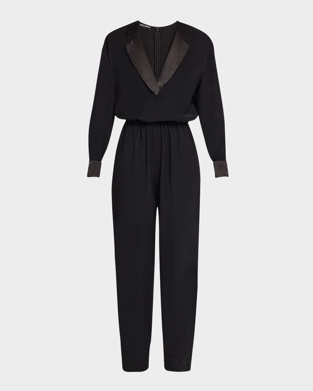 Tapered Blouson Tuxedo Jumpsuit