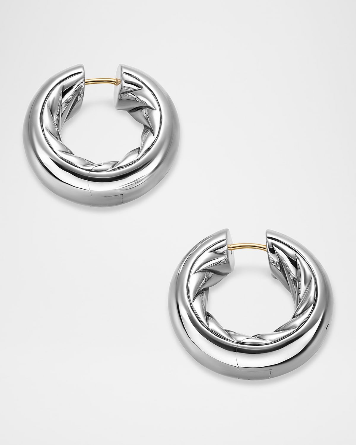 DY Mercer Hoop Earrings in Silver, 9mm