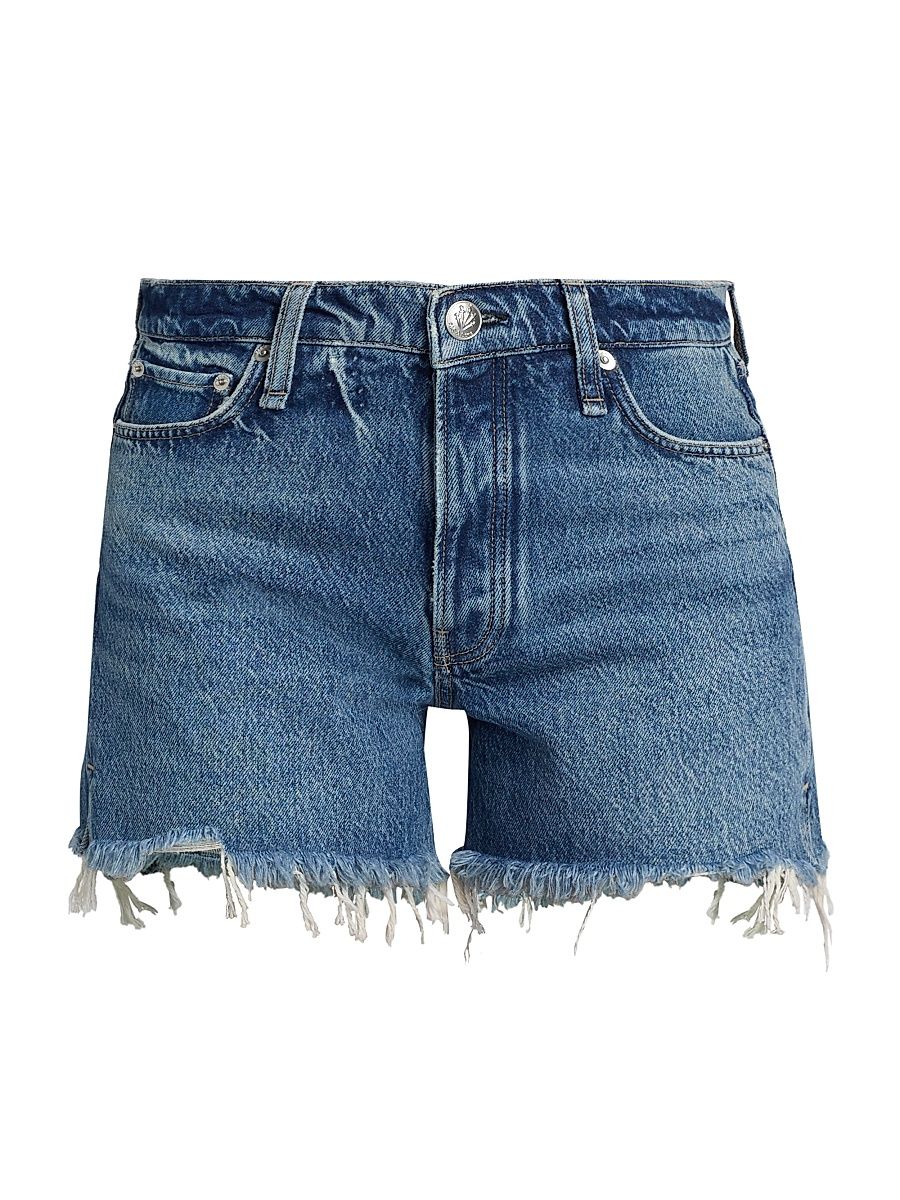 Women's Raw-Edge Hem Denim Shorts - Flora - Size 32