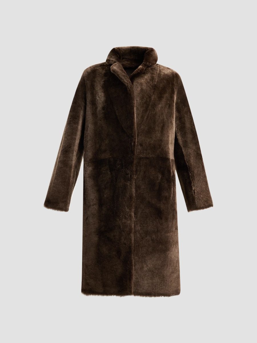 Yves Salomon Women's Shearling Reversible Coat - Autumn - Size 12