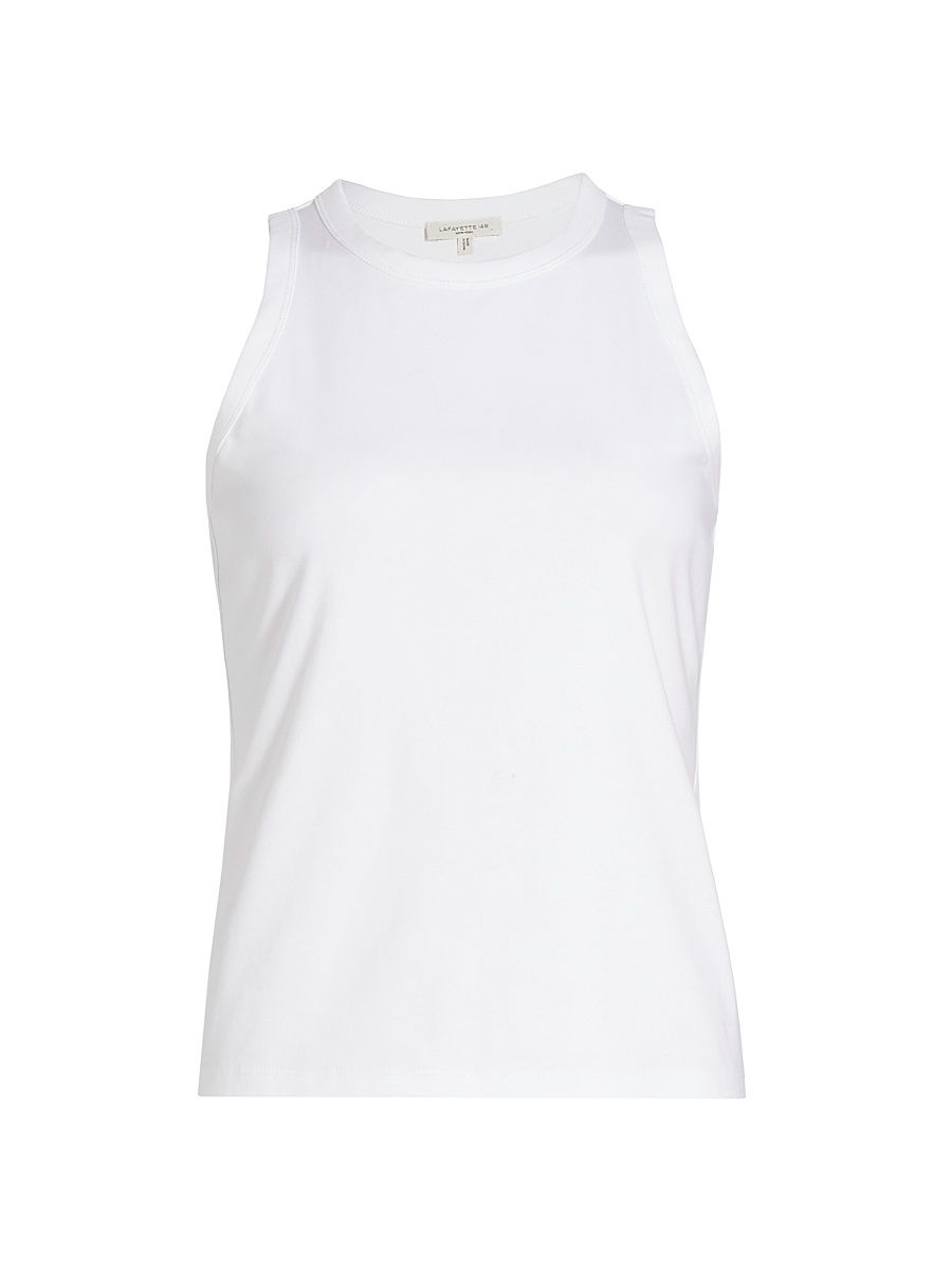 Women's Cotton Racerback Tank - White - Size Medium