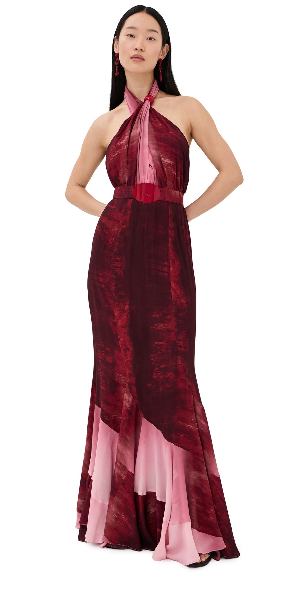 Silvia Tcherassi Raisa Dress Degraded Red L