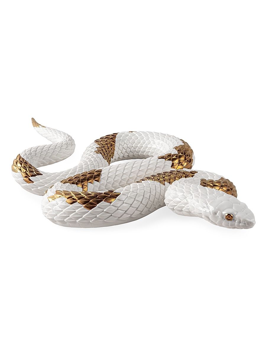 Snake Porcelain Figurine - White