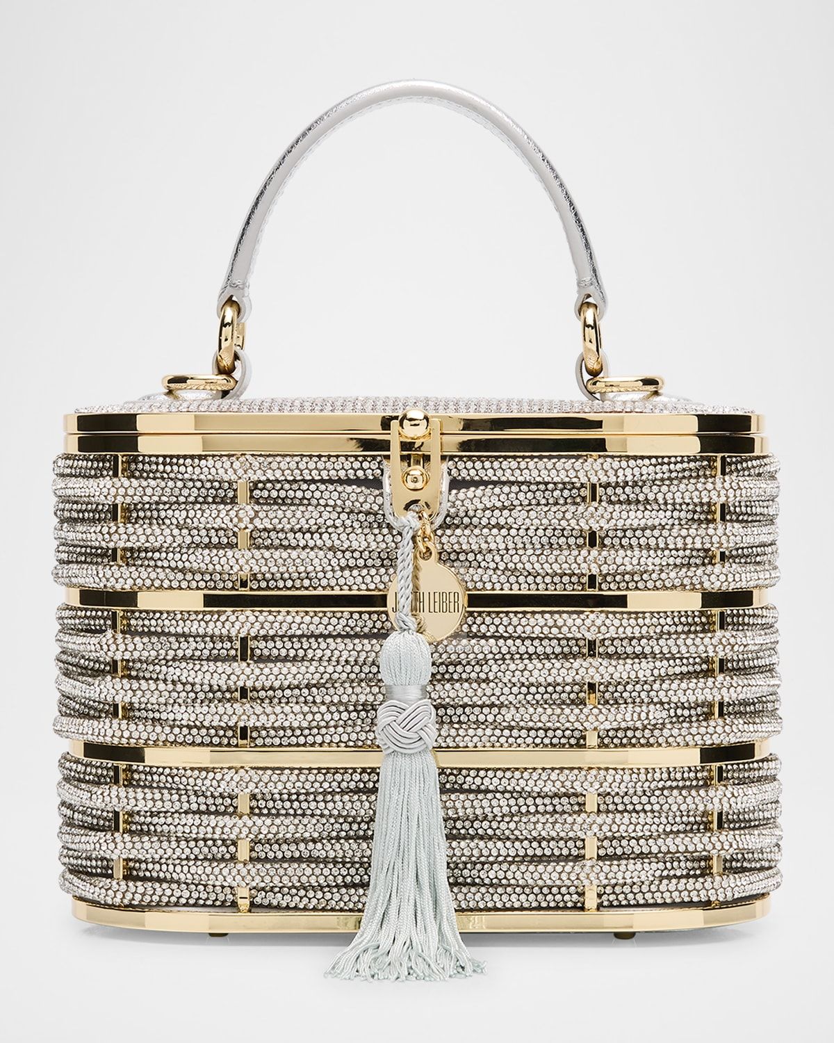Willow Woven Crystal Basket Top-Handle Bag