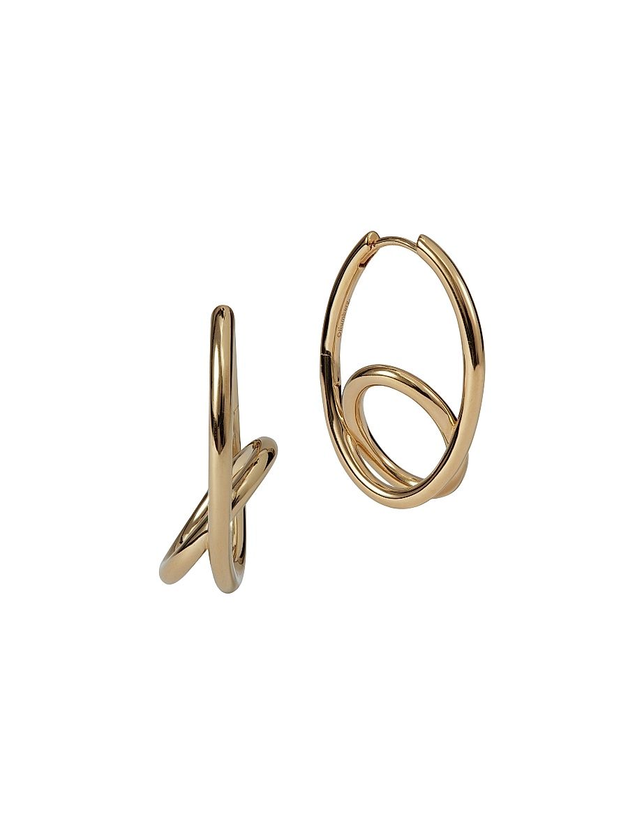 Women's Spiralis 14K-Yellow-Gold Vermeil Hoop Earrings - Gold Vermeil