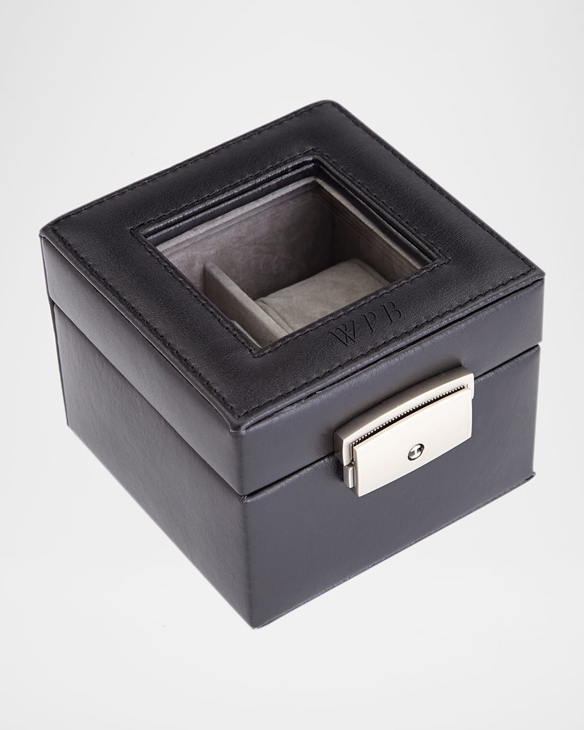 Personalized Leather 2-Watch Display Case