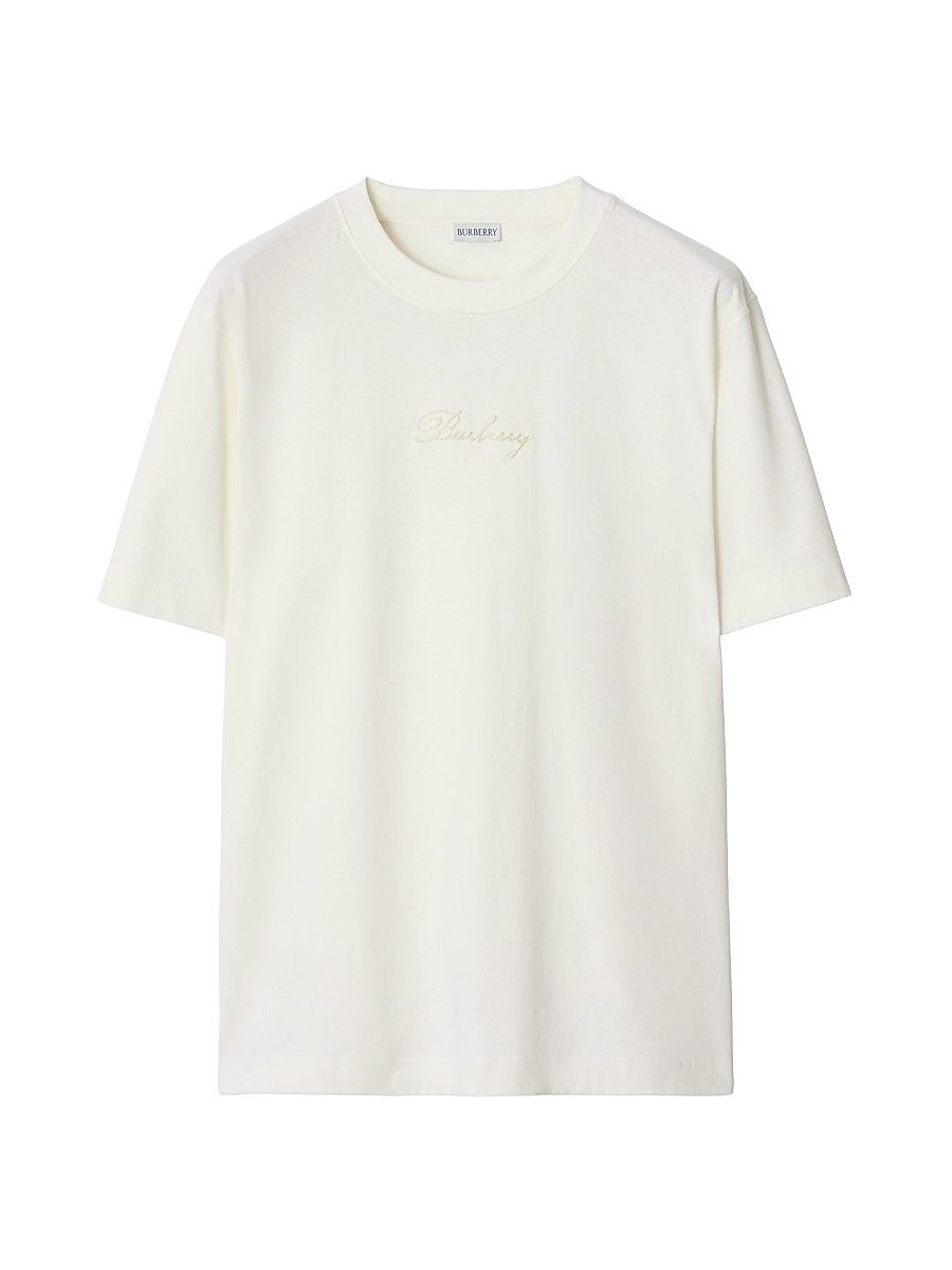 Men's Ryan Script Logo Relaxed-Fit T-Shirt - Chalk - Size XL