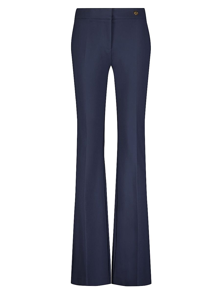 Women's Jules - Stretch Jersey Fit And Flare Pants - Indigo Blue - Size 12