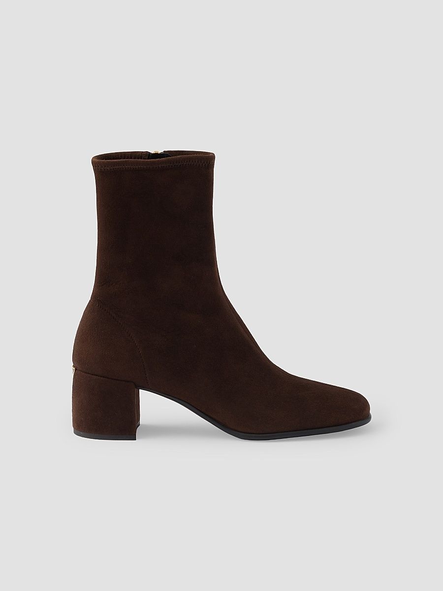 Women's Stretch Suede Booties Boots - Brown - Size 7